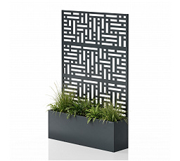 Fém pergola virágtartóval antracit: ROSE, 1200 x 1800 x 300 mm