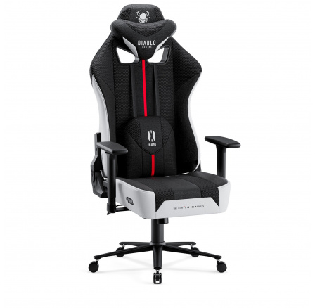 Textil játékszék Player 2.0 King Size, fekete-fehér