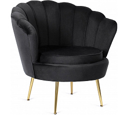 Fotel ANGEL Czarny Welurowy