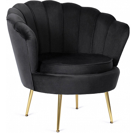 Fotel ANGEL Czarny Welurowy