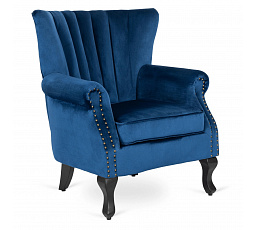 Fotel MALLO Granatowy Welurowy