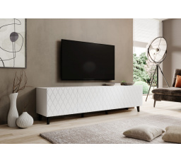 TV komód ASTI, Fehér matt/fehér matt
