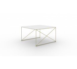 Nelia dohányzóasztal Arany+Fehér Fényes