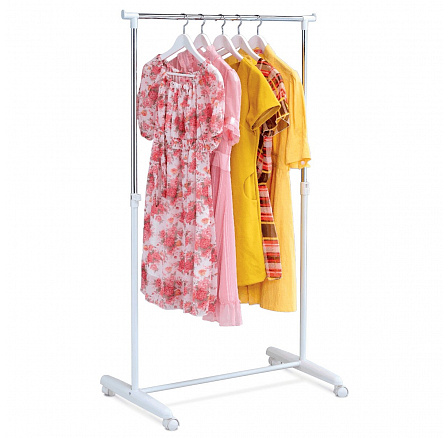 Stojan na šaty, kov, bílá, ABD-1201 WT
