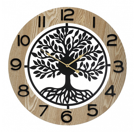 Hodiny nástěnné - pr. 60 cm, MDF a kov, strom života Hodiny nástěnné - pr. 60 cm, MDF a kov, strom života
