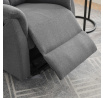 Polohovací křeslo, elektrické zabudované ovládání, šedá, látka, TV-929 GREY2
