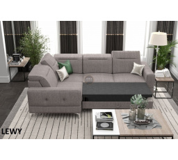 NAROŻNIK MALIBU 250X180 CM - lewa , Wybierz własny kolor - Zapisz swój wybór - Galeria tkanin poniżej