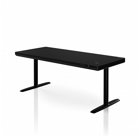 Elektromos magasságállítású sit-stand íróasztal fiókkal és Qi vezeték nélküli töltővel, fekete, 1600 mm: ELLIS Elektromos magasságállítású sit-stand íróasztal fiókkal és Qi vezeték nélküli töltővel, fekete, 1600 mm: ELLIS