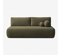 Sofa Rozkładana ARVETO Oliwkowa Boucle