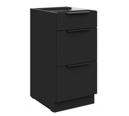 Dolní skřínka SIENA - 40 D 3S BB, Černá mat/Černá mat
