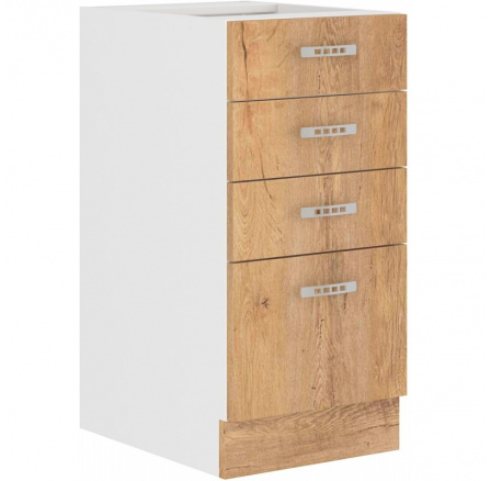 Kuchyňská dolní skříňka SALLY 40-D-4S-BB, Dub lefkas