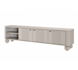 Szafka RTV Vesper 3D 187 cm - kaszmir / czarne uchwyty / nogi kule