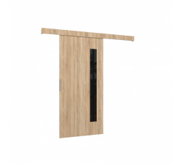 Tolóajtó a falra GELA 86 Sonoma+Fekete Lacobel