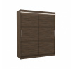 Tolóajtós szekrény LED világítással LINCOLN 180 Choco+Choco