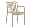 Zahradní židle plast, béžová, CT-X7029 CAP