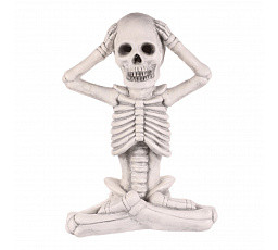 Magnézium csontváz - Halloween, LED világítás, szürke