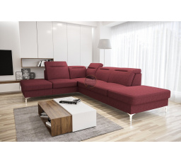 NAROŻNIK TAPICEROWANY OSLO 295x220 - lewa , Odcienie czerwieni