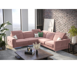 NAROŻNIK ROZKŁADANY MALIBU MAX 250x250 - prawa , Odcienie różu