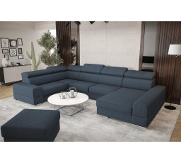NAROŻNIK ROZKŁADANY ROYAL MAX II 230x375x185 - lewa , Odcienie granatu
