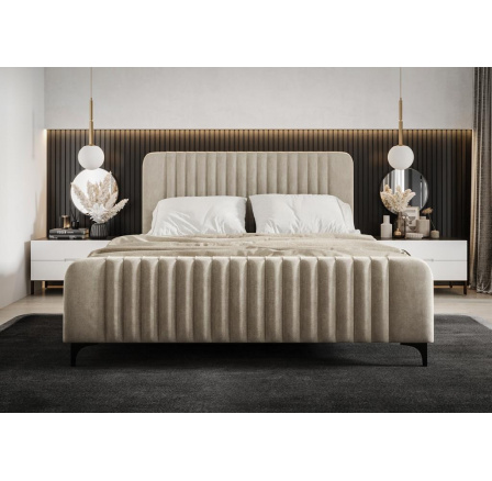 ŁÓŻKO MODENA - 160 cm x 200 cm , Wybierz własny kolor - Galeria tkanin poniżej