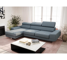 NAROŻNIK MILANO MINI 270 CM - Odcienie jasnoniebieskie , lewa