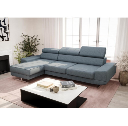 NAROŻNIK MILANO MINI 270 CM - Odcienie jasnoniebieskie , lewa