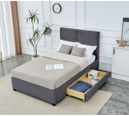Kárpitozott ágy fiókkal START 2 120x200 JG Szürke