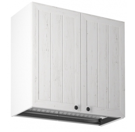 Konyhai felsőszekrény PROWANSJA G80C csepegtetővel, Fehér/Andersen fenyő