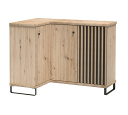 CALI C-12 komód, Artisan/Fekete matt UNI