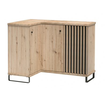 CALI C-12 komód, Artisan/Fekete matt UNI