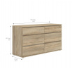Komoda NIBBY 252, Dub sonoma