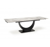FERNANDO étkezőasztal, Fehér márvány hatás/Fekete