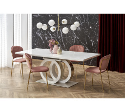 GALARDO étkezőasztal, fehér/arany