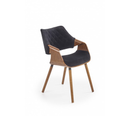 Étkezőszék K396, dió / fekete