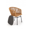 Étkezőszék K400, fekete/természetes/szürke