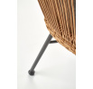 Étkezőszék K400, fekete/természetes/szürke