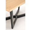 MASSIVE 2 étkezőasztal, természetes tölgy/fekete