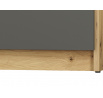 FINI 06 korpus dąb artisan/front biały/wstawka antracyt - komoda