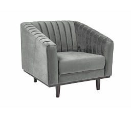 ASPREY 1 Velvet fotel, szürke Bluvel 14/wenge