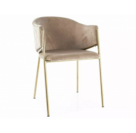 BONO VELVET étkezőszék, Bézs Bluvel 28/Arany