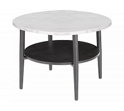 ELLA B dohányzóasztal, márványhatású fehér / fekete