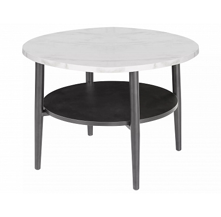 ELLA B dohányzóasztal, márványhatású fehér / fekete