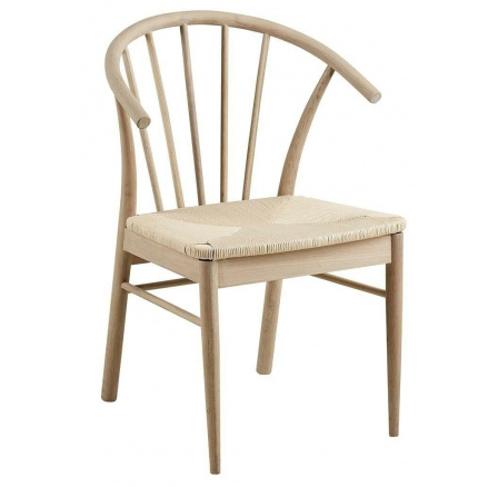 Cassandra karosszék karfákkal, természetes