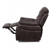 Polohovací křeslo, hnědá, látka, TV-4086 BR