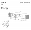Televíziós komód ZANTE - ZA5, Kaschmir