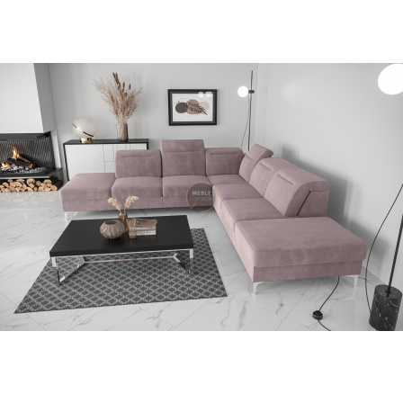 NAROŻNIK ROZKŁADANY OSLO MAX 295x295 - prawa , Odcienie fioletu