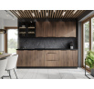 Dolní skřínka MONZA - 80 ZL 1S BB, Černá mat/Ořech