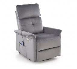 Elektromosan állítható és masszázs fotel SEMIR 2, Szürke Bluvel 14