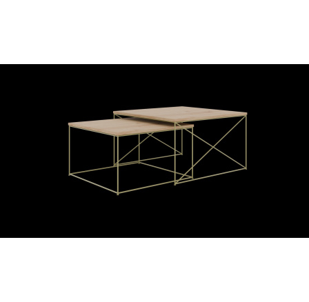 Licco 2 az 1-ben dohányzóasztal Arany+Artisan