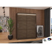 Tolóajtós szekrény LED világítással DENVER 150 Choco+Choco